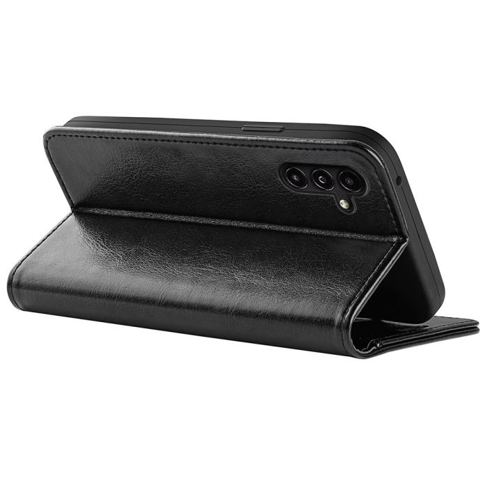 Bild 4, Samsung Galaxy A14 4G/5G Fodral Crazy Horse Läder Svart