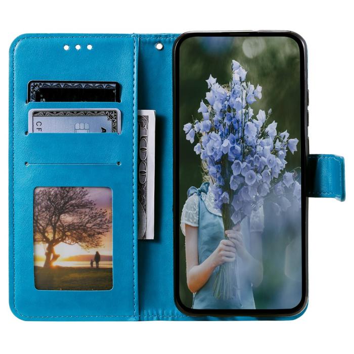 Bild 2, Sony Xperia 1 VII Fodral Mandala Läder Blå