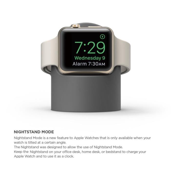 Bild 2, Apple Watch Silikon Stativ Grå