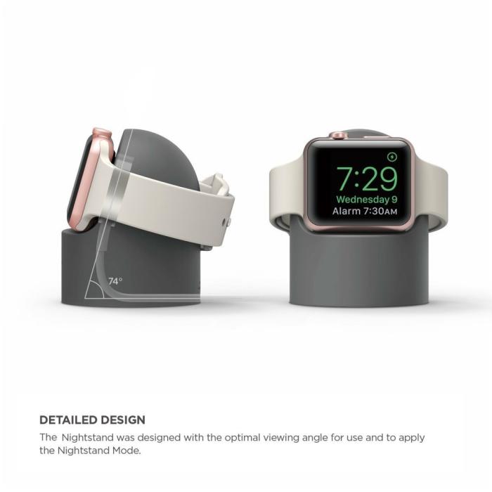 Bild 5, Apple Watch Silikon Stativ Grå