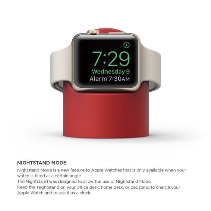 Bild 2, Apple Watch Silikon Stativ Röd