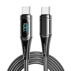ESSAGER 2m 100W USB-C - USB-C LED Snabbladdning Svart