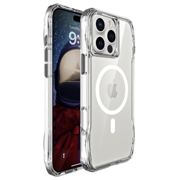 Bild 1, iPhone 16 Pro Skal MagSafe Shockproof Hybrid Transparent