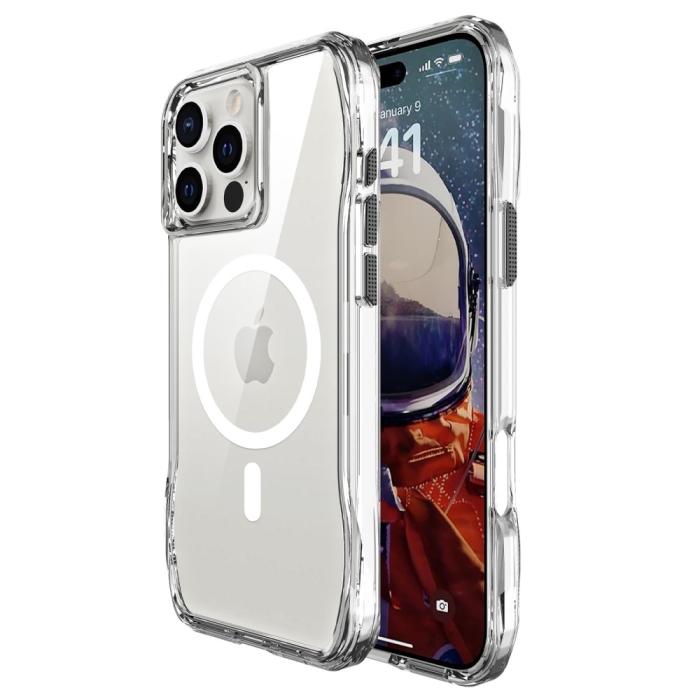 Bild 2, iPhone 16 Pro Skal MagSafe Shockproof Hybrid Transparent