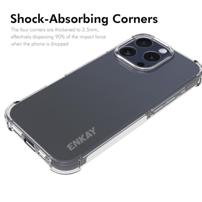 Bild 2, ENKAY iPhone 16 Pro Skal Shockproof Transparent