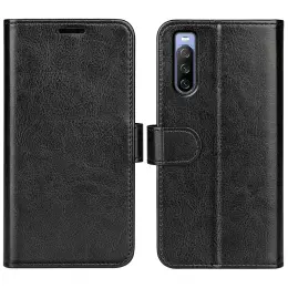Sony Xperia 10 IV Fodral Crazy Horse Läder Svart