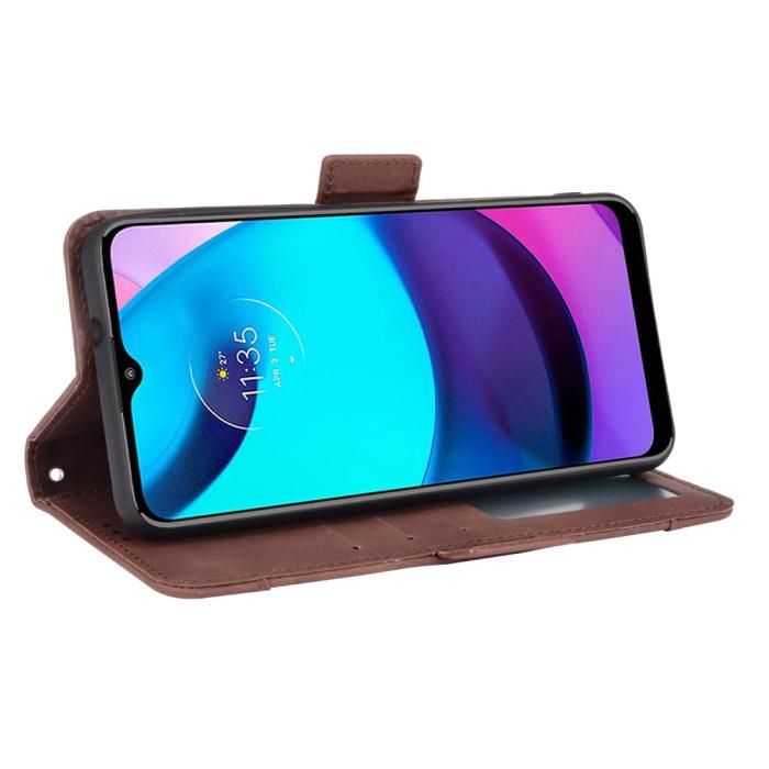 Bild 5, Motorola Moto E20 Fodral Med Avtagbart Kortfodral Brun