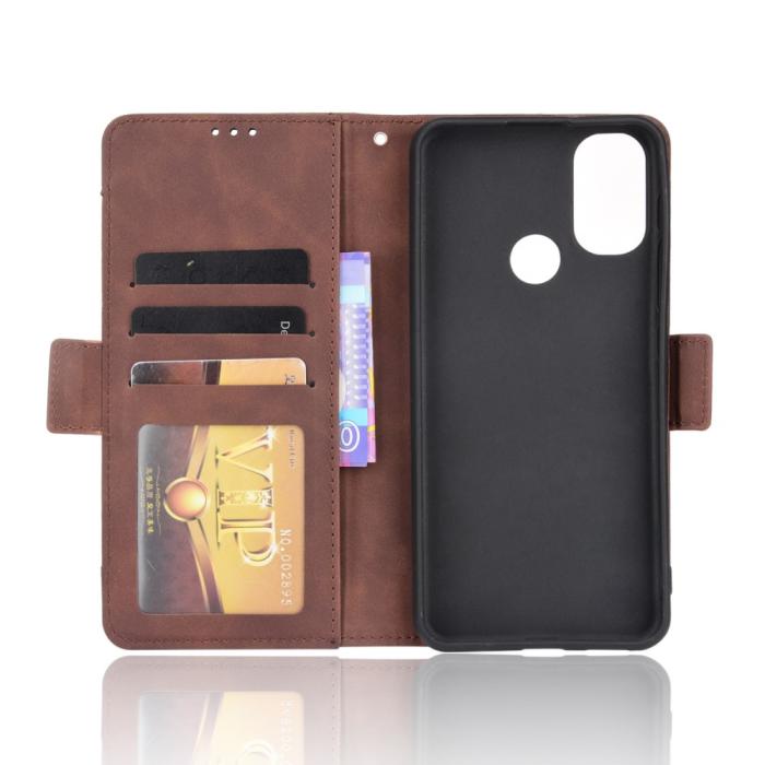 Bild 6, Motorola Moto E20 Fodral Med Avtagbart Kortfodral Brun