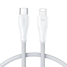Joyroom 25 cm 20W USB-C - Lightning Nylon Laddningskabel Vit