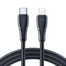 Joyroom 3m 20W USB-C - Lightning Nylon Laddningskabel Svart