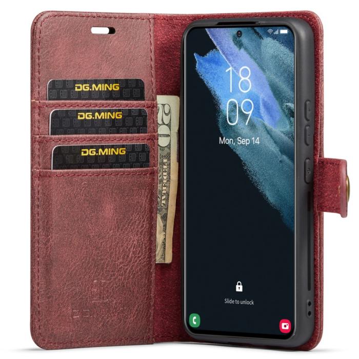 Bild 4, DG.MING Samsung S22 Plus Fodral 2in1 Magnet Fodral / Skal Röd
