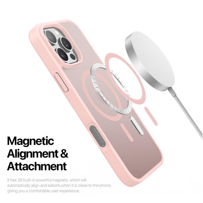Bild 5, DUX DUCIS iPhone 16 Pro Skal MagSafe Yind Series Matt Rosa