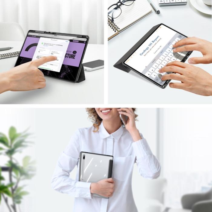 Bild 4, DUX DUCIS Galaxy Tab S8 Ultra Fodral TOBY Tri-Fold Svart