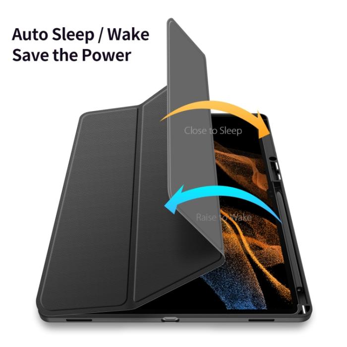 Bild 5, DUX DUCIS Galaxy Tab S8 Ultra Fodral TOBY Tri-Fold Svart