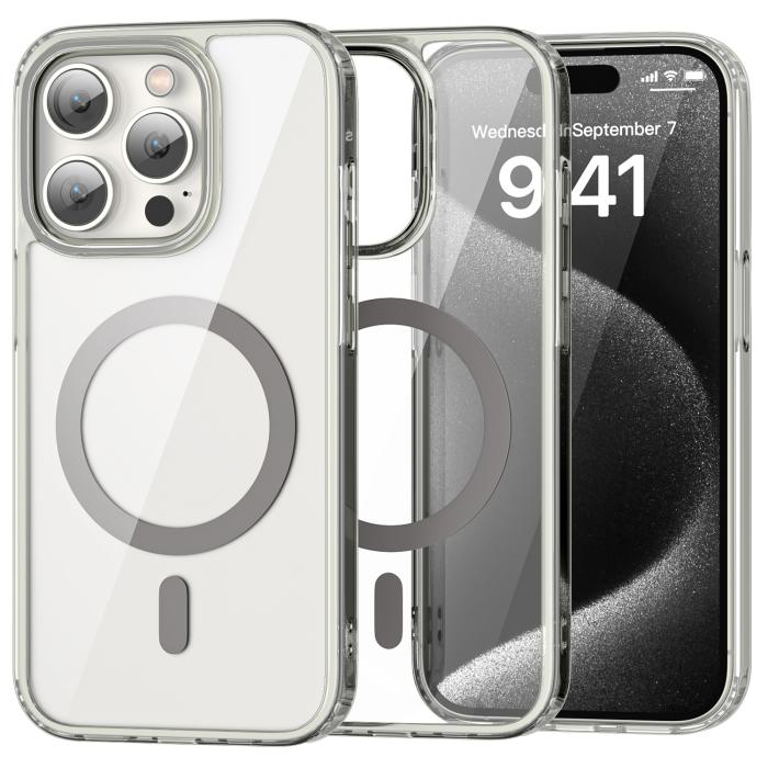 Bild 1, ColorPop iPhone 15 Pro Max Skal CH MagSafe Transparent/Titanium