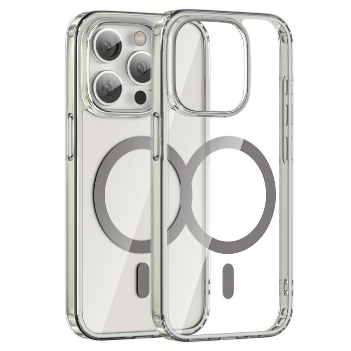 Bild 2, ColorPop iPhone 15 Pro Max Skal CH MagSafe Transparent/Titanium