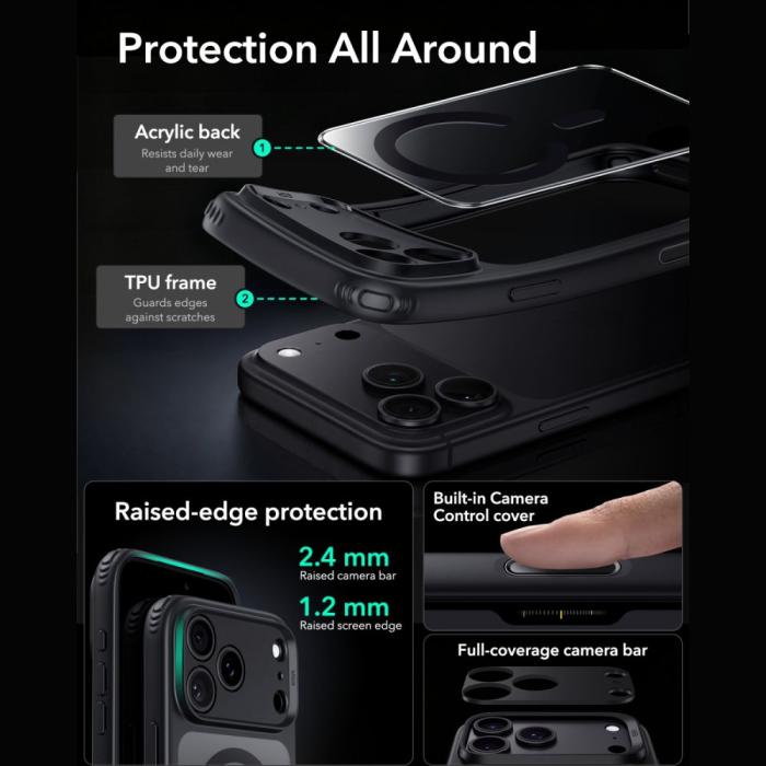 Bild 4, ESR iPhone 18 Pro / 17 Pro Skal MagSafe & Skärmskydd