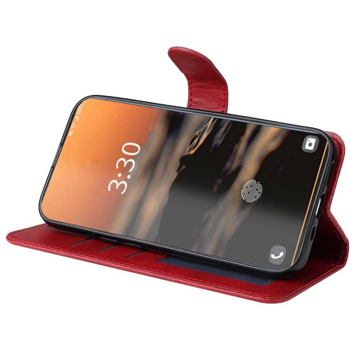 Bild 3, Samsung Galaxy S23 Ultra Fodral Läder Röd