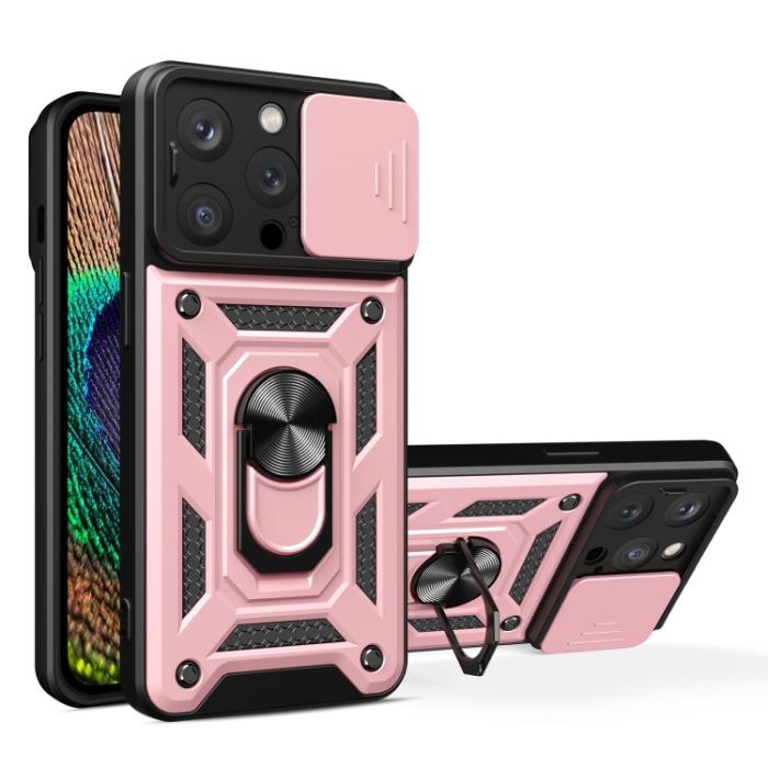 Bild 1, iPhone 15 Pro Skal CamShield Hybrid Ring Roséguld