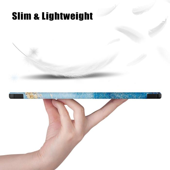 Bild 5, Samsung Galaxy Tab S9 Fodral Tri-Fold Havsvåg