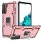 Samsung Galaxy S21 - Shockproof Tyre Ring Skal - Roséguld
