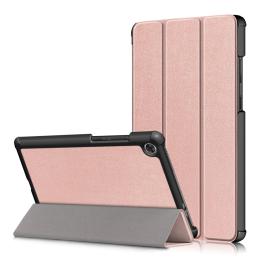 Lenovo Tab M8 2nd Gen (HD) Litchi Tri-Fold Fodral Roséguld