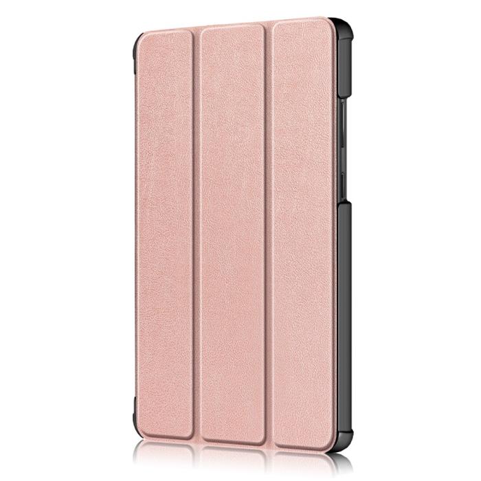 Bild 4, Lenovo Tab M8 2nd Gen (HD) Litchi Tri-Fold Fodral Roséguld