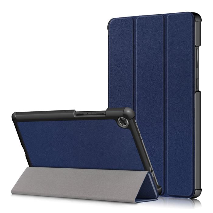 Bild 1, Lenovo Tab M8 2nd Gen (HD) Litchi Tri-Fold Fodral Mörk Blå