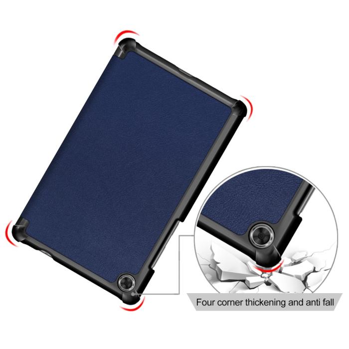 Bild 5, Lenovo Tab M8 2nd Gen (HD) Litchi Tri-Fold Fodral Mörk Blå
