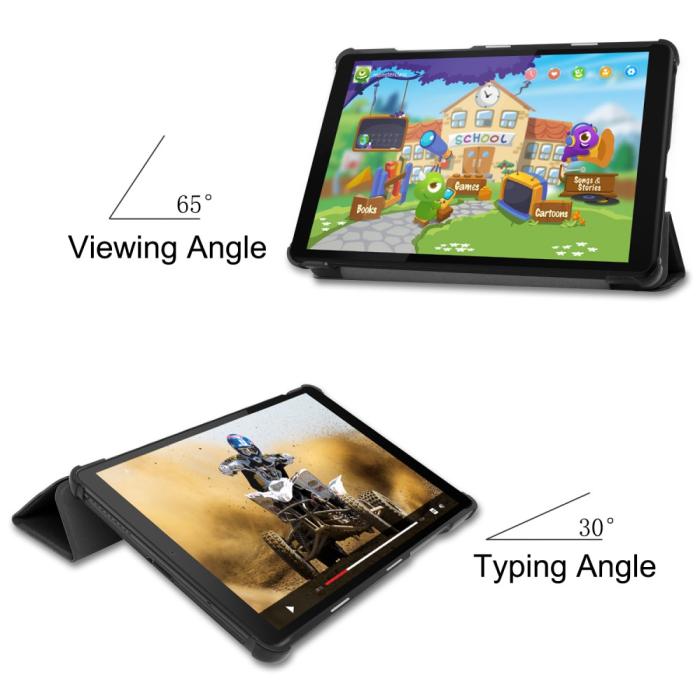 Bild 3, Lenovo Tab M8 2nd Gen (HD) Slimfit Tri-Fold Fodral Svart