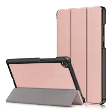 Lenovo Tab M8 2nd Gen (HD) Litchi Tri-Fold Fodral Ros&eacute;guld
