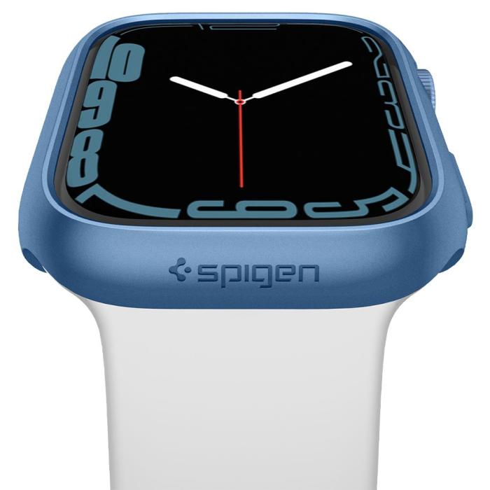 Bild 6, Spigen Apple Watch 7/8 45 mm Skal Thin Fit Blå