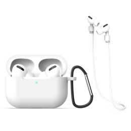 AirPods Pro Strap och Silikonskal med krok - Vit