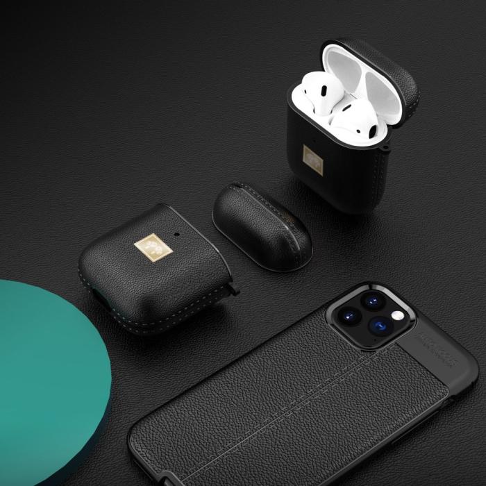 Bild 2, Stiligt Skyddsskal med krok AirPods - Svart