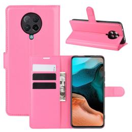 Xiaomi Poco F2 Pro - Litchi Plånboksfodral - Rosa