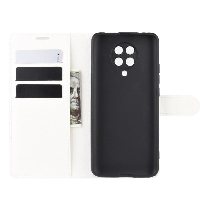 Bild 3, Xiaomi Poco F2 Pro - Litchi Plånboksfodral - Vit