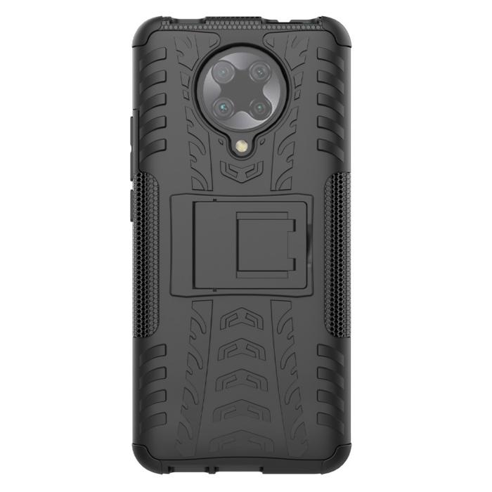 Bild 3, Xiaomi Poco F2 Pro - Stöttåligt Skal med Stöd - Svart