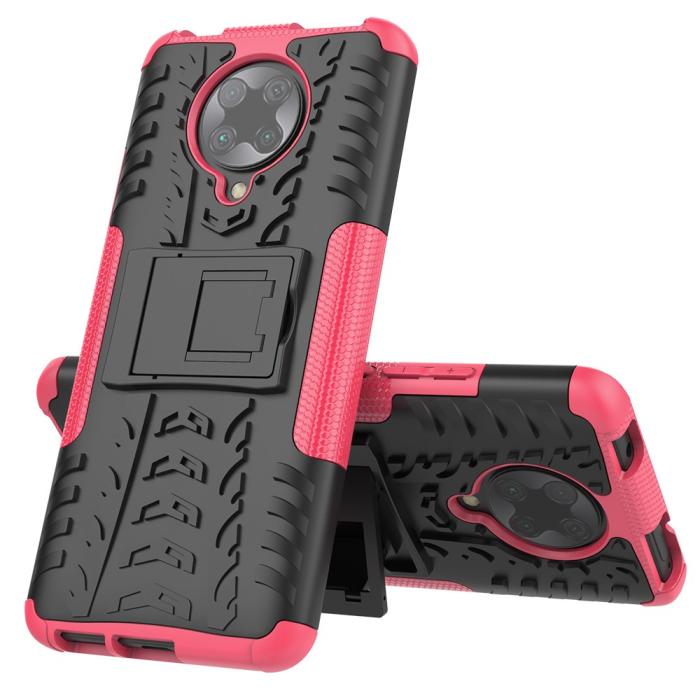 Bild 2, Xiaomi Poco F2 Pro - Stöttåligt Skal med Stöd - Rosa
