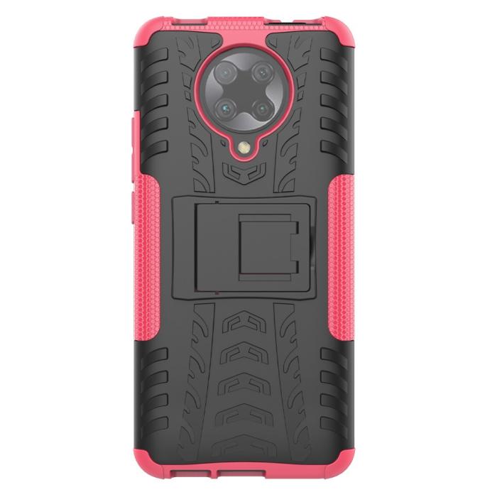 Bild 3, Xiaomi Poco F2 Pro - Stöttåligt Skal med Stöd - Rosa