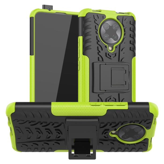 Bild 1, Xiaomi Poco F2 Pro - Stöttåligt Skal med Stöd - Grön