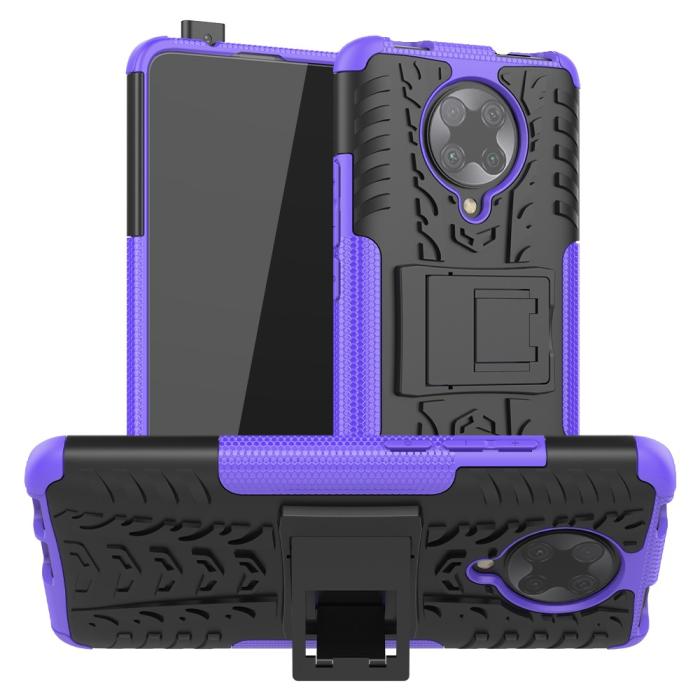 Bild 1, Xiaomi Poco F2 Pro - Stöttåligt Skal med Stöd - Lila