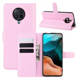 Xiaomi Poco F2 Pro - Litchi Plånboksfodral - Ljus Rosa