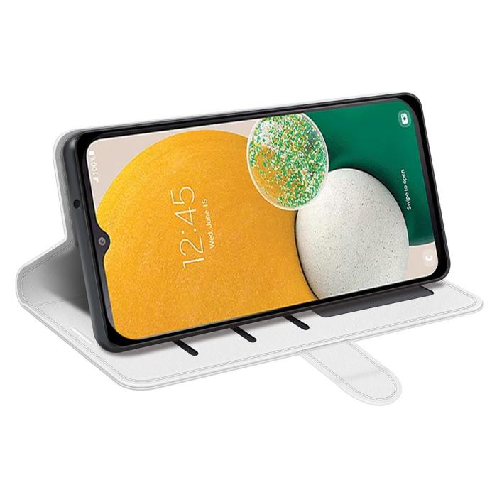 Bild 3, Samsung Galaxy A14 4G/5G Fodral Crazy Horse Läder Vit