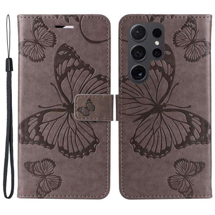 Bild 1, Samsung Galaxy S24 Ultra Fodral Butterfly Grå