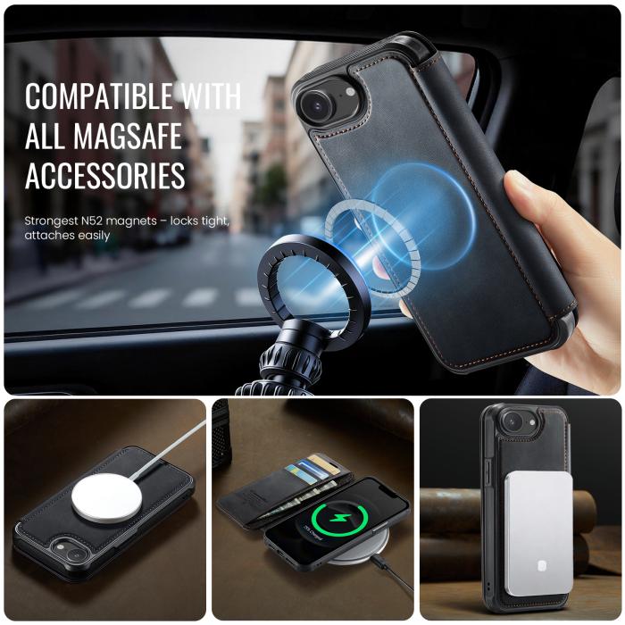 Bild 2, CASEME iPhone 16e/17e Skal RFID Plånbok Svart