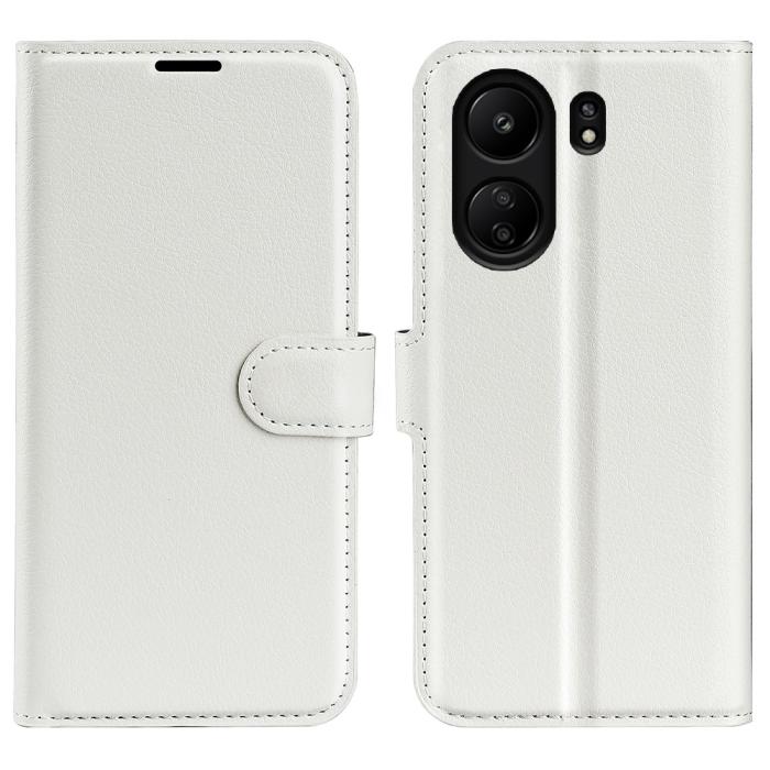 Bild 1, Xiaomi Redmi 13C 4G Fodral Litchi Läder Vit