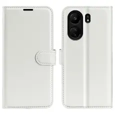 Xiaomi Redmi 13C 4G Fodral Litchi L&auml;der Vit