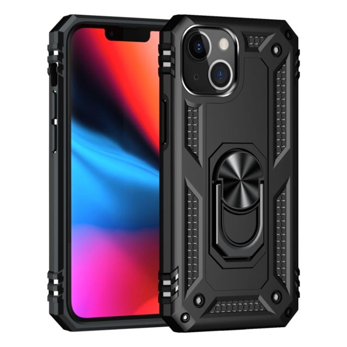 Bild 2, iPhone 14 Plus Skal Shockproof Ring Svart