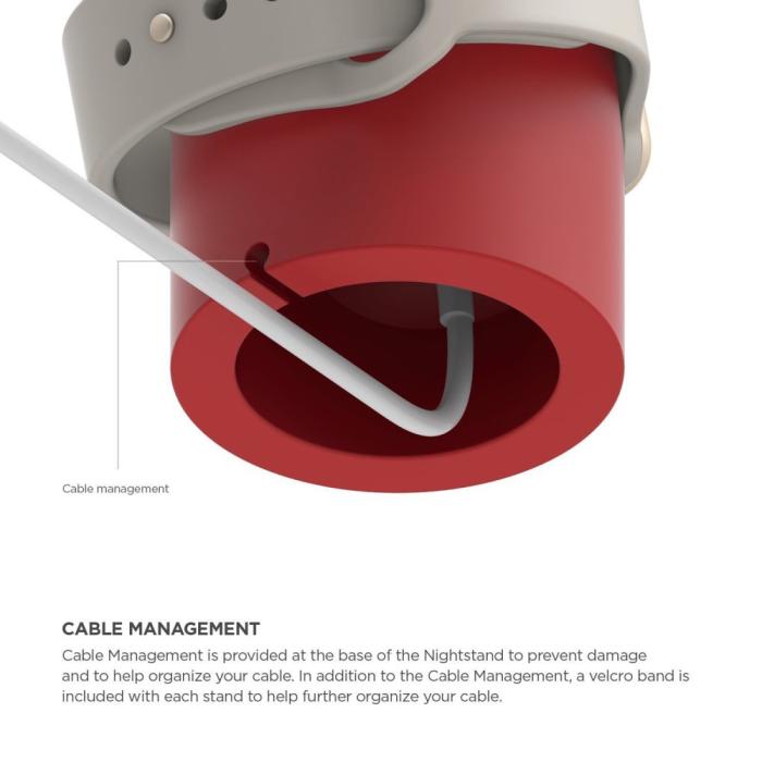 Bild 3, Apple Watch Silikon Stativ Röd