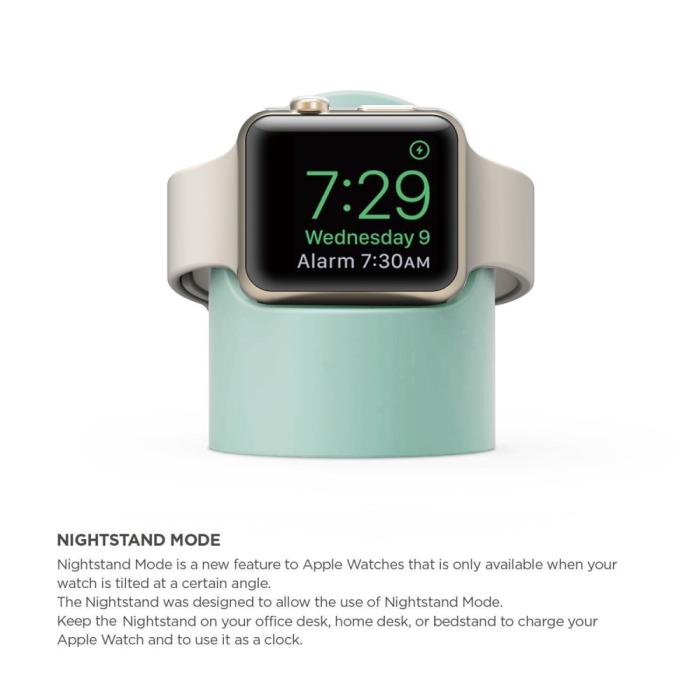 Bild 2, Apple Watch Silikon Stativ Grön